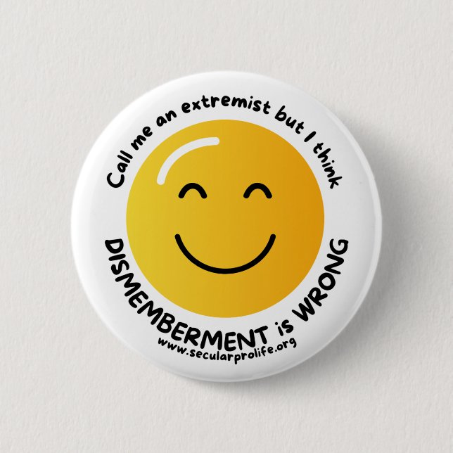 call me an extremist 2 inch round button (Front)