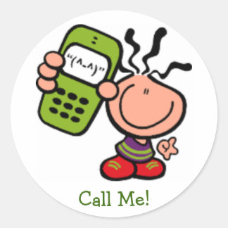 Call me cartoon Sticker