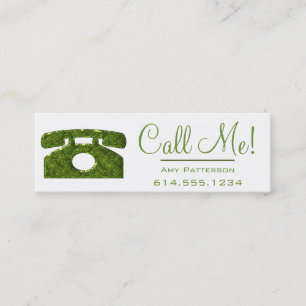 Call Me! Green Telephone Dating Profile Cards 2