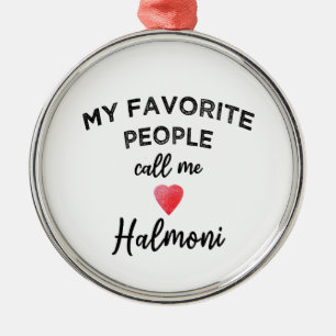 Call Me HALMONI Korean Grandmother Traditional  Metal Ornament