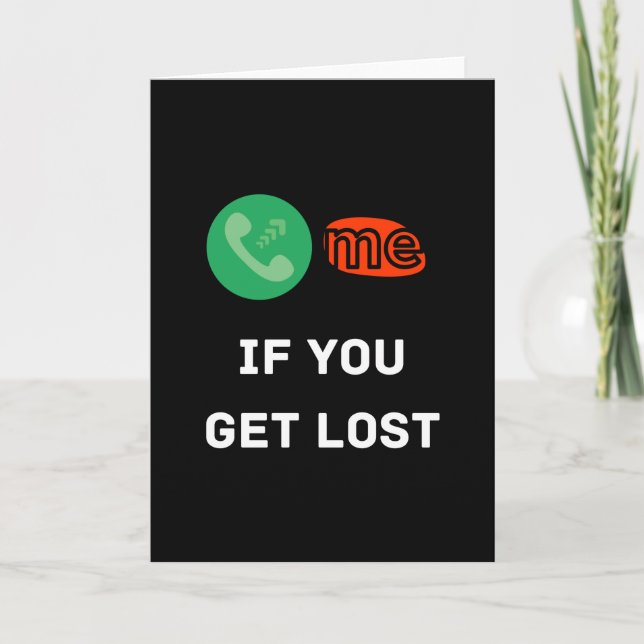 Call me if you get lost card (Front)