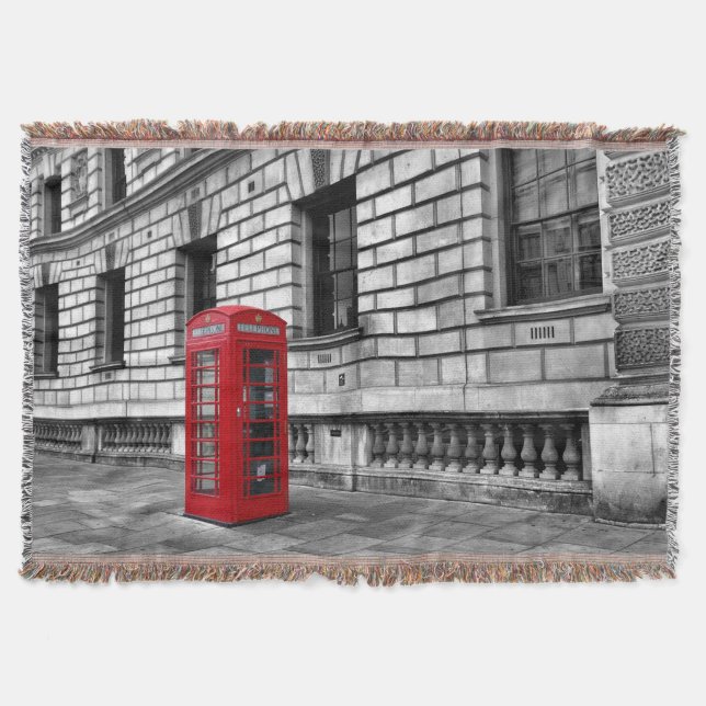 Call Me - London Red Phone Box Blanket (Front)