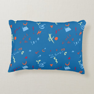 "Call Me Love" Pattern Accent Pillow
