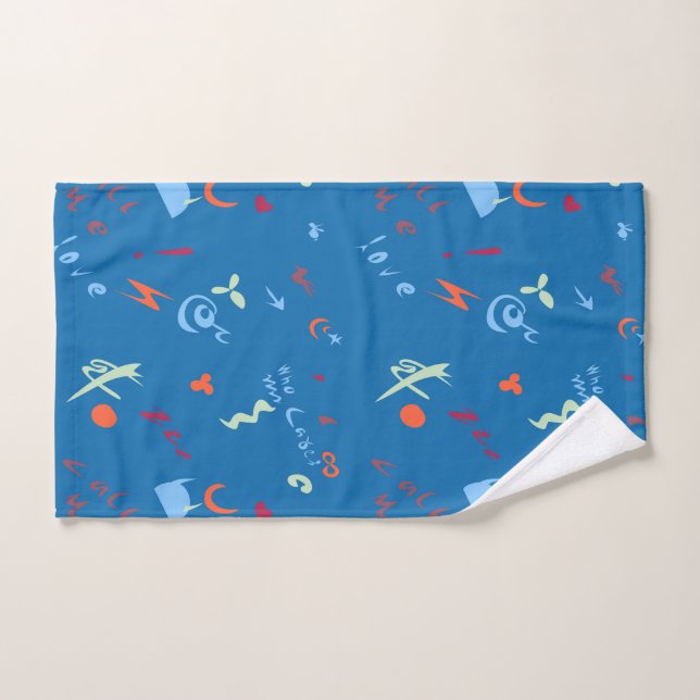 "Call Me Love" Pattern Bath Towel Set (Hand Towel)
