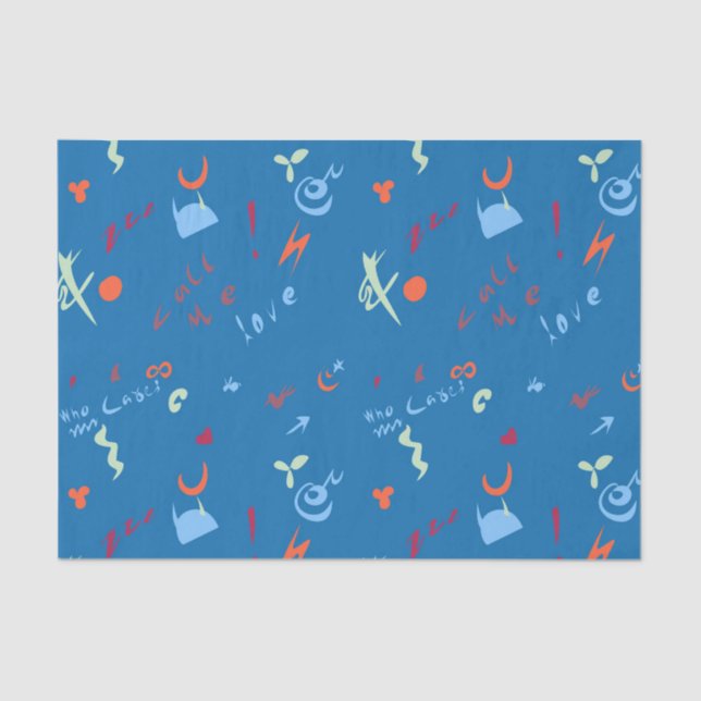 "Call Me Love" Pattern Tissue Paper (Front)