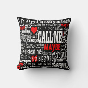 Call Me... Maybe (Dark Colours) Throw Pillow