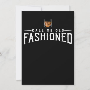 Call Me Old Fashioned Whiskey Thank You Card