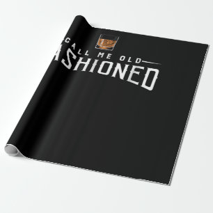 Call Me Old Fashioned Whiskey Wrapping Paper