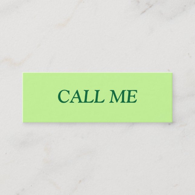 CALL ME PROFILE CARD (Front)