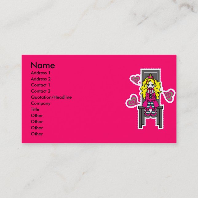 Call_Me_Queen Business Card (Front)