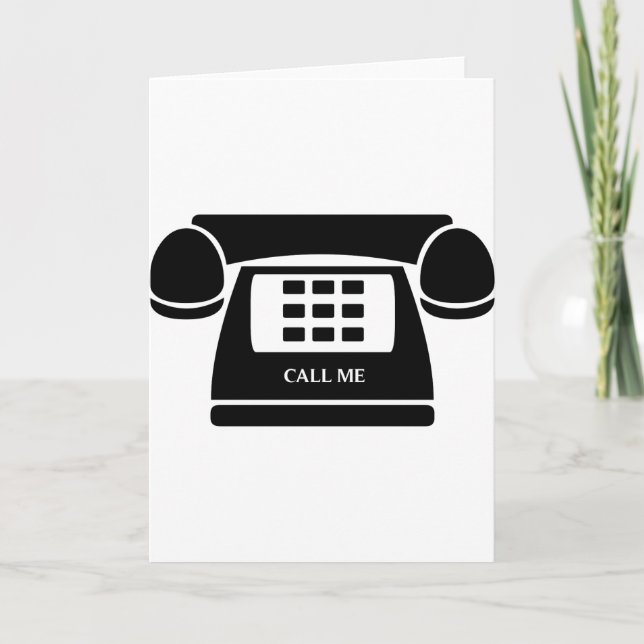 Call Me!  Telephone!  Let's Talk! Card (Front)