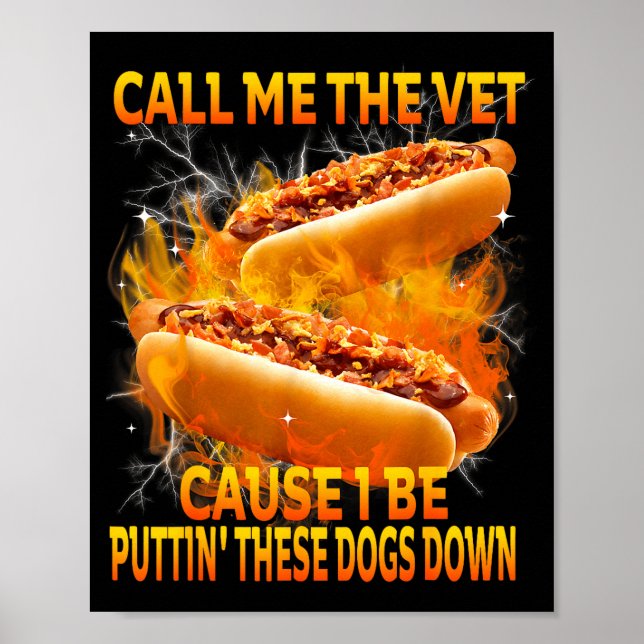 Call Me The Vet Cause I Be Puttin' These Dogs Down Poster (Front)