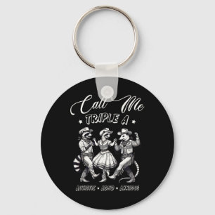 Call Me Triple A Autistic Adhd Anxious Cowboy Racc Keychain