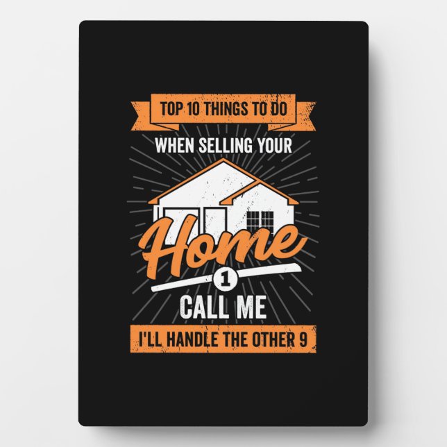 Call Me When Selling Your Home Plaque (Front)