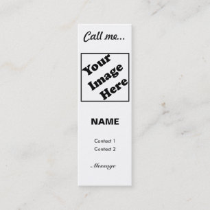 Call Me... (White Vertical) Mini Business Card