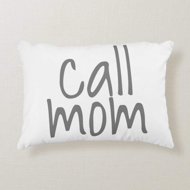 Call Mom Text Mom Throw Pillow (Front)