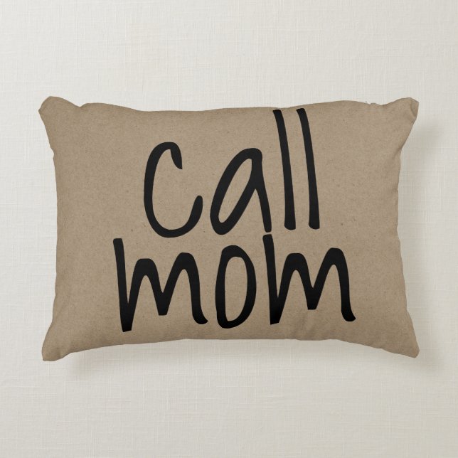 Call Mom Text Mom Throw Pillow (Front)