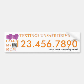 Call my Mom - Texting Safedriving LifeSaver Bumper Bumper Sticker