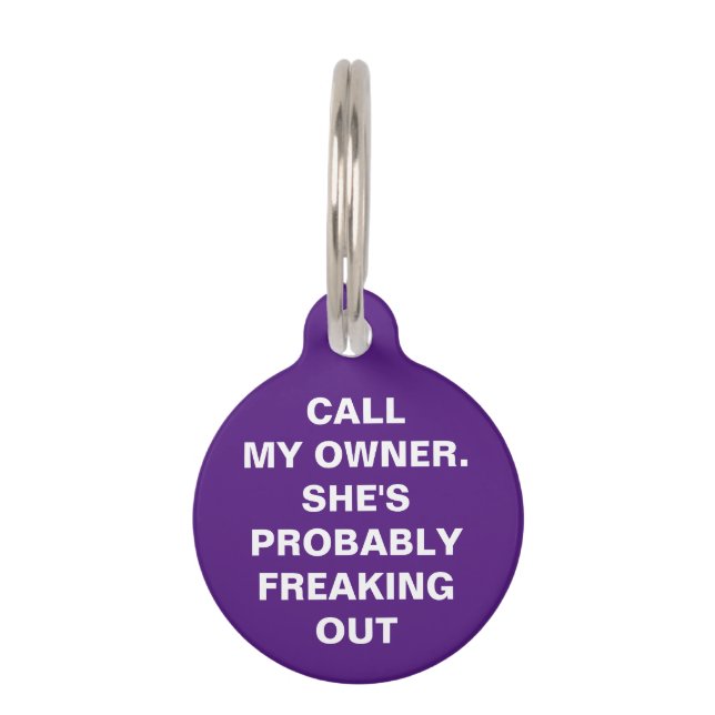 "CALL MY OWNER" PET TAG (Front)