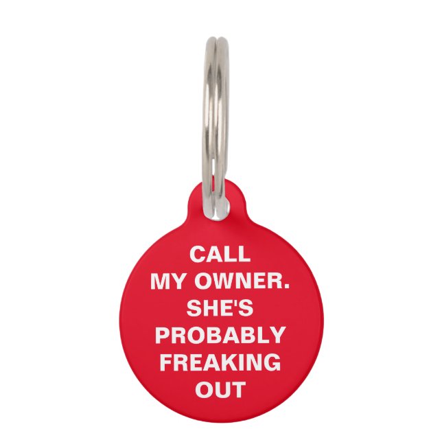 "CALL MY OWNER" PET TAG (Front)