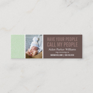 CALL MY PEOPLE MOMMY CALLING CARD