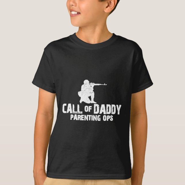 Call Of Daddy Parenting Ops Gamer Dad's Funny  T-Shirt (Front)
