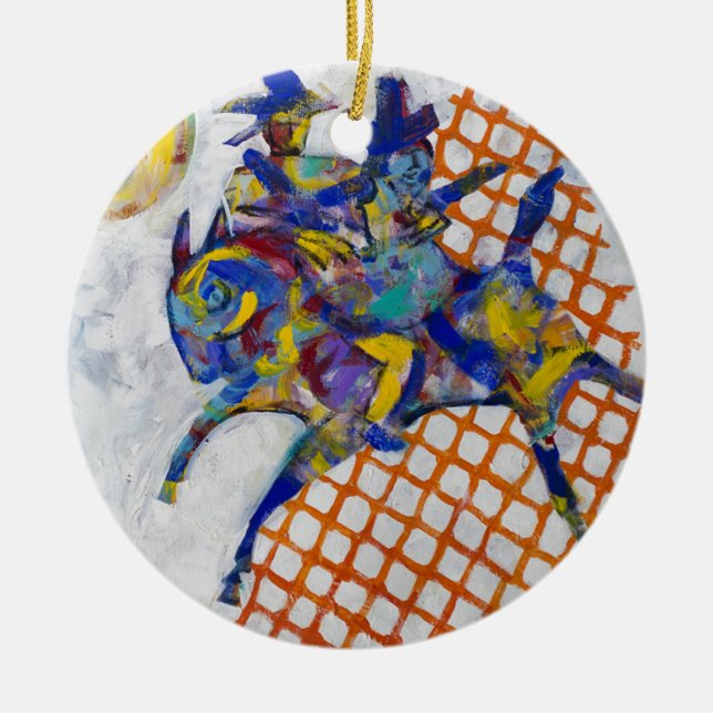 Call of the Heyoka Ceramic Ornament (Front)