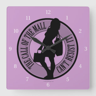 Call Of The Mall Square Wall Clock