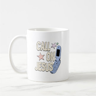 Call on Jesus – Retro Faith Design Coffee Mug