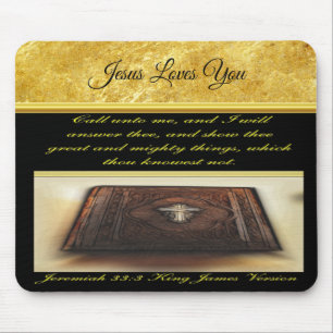 Call unto me, and I will answer thee Jeremiah 33:3 Mouse Pad