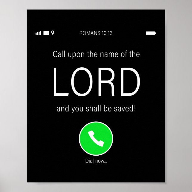 Call Upon the Name of the LORD – Christian Faith  Poster (Front)