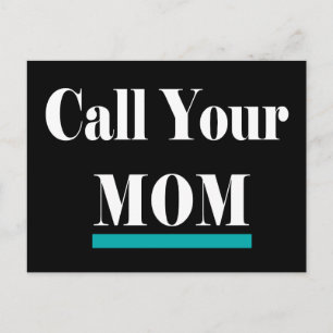Call Your Mom Fun Gift Postcard