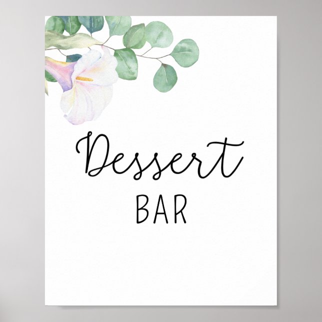 Calla and eucalyptus - Dessert bar poster (Front)