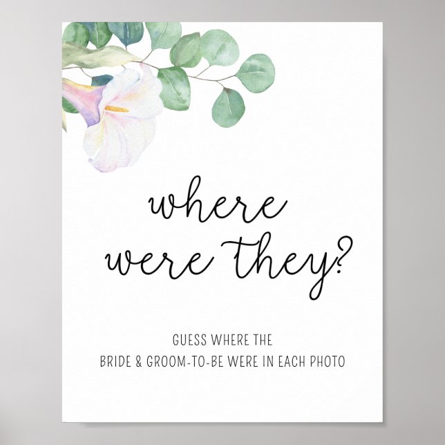 Calla and eucalyptus - Where Were They Poster (Front)