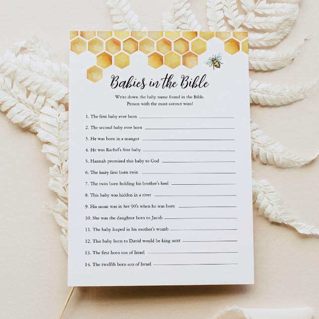 CALLA Babies dans la Bible Baby shower Carte de je (Créateur téléchargé)