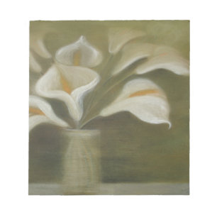 Calla Cut Flowers In A Vase Artistic Still Life Notepad