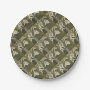 Calla Cut Flowers In A Vase Artistic Still Life Paper Plate