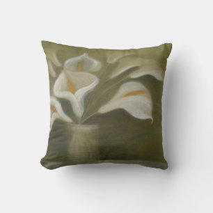 Calla Cut Flowers In A Vase Artistic Still Life Throw Pillow