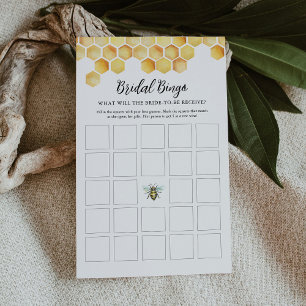 CALLA Honeycomb Bee Bridal Bingo Card
