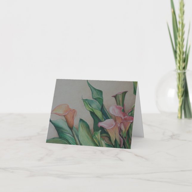 Calla Lilies Art Note Card (Front)