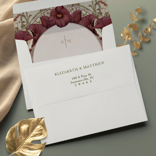 Calla Lilies Art Nouveau Vintage Cream Envelope