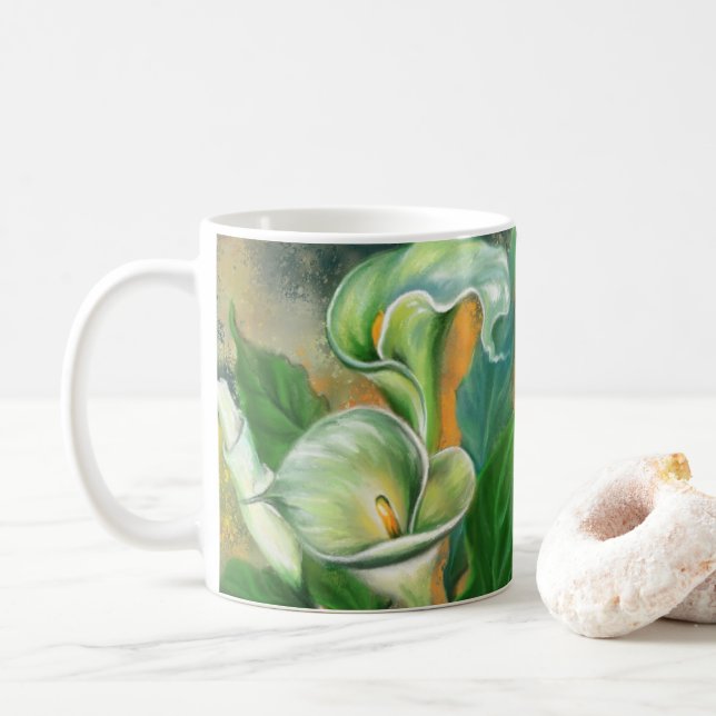 Calla Lilies Café Mug (Avec donut)