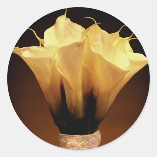 Calla lilies.... classic round sticker