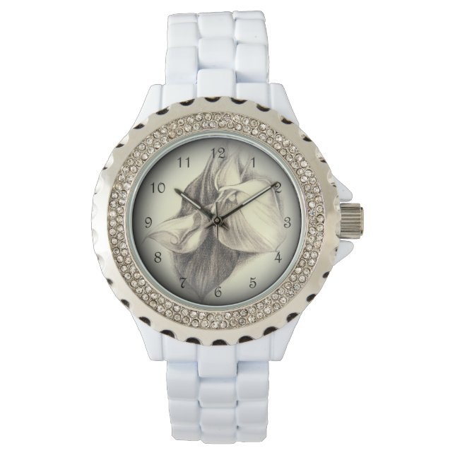 Calla Lilies Drawing Watch (Front)