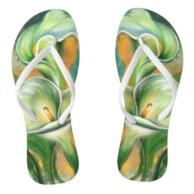 Calla Lilies Flip Flops (Footbed)