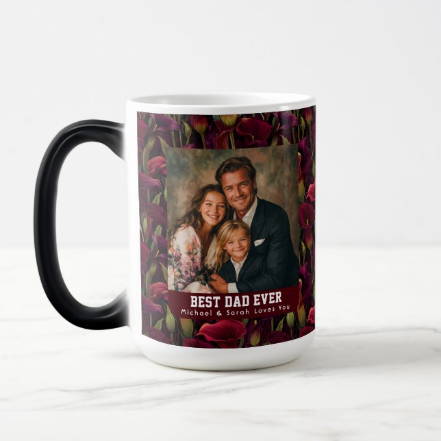 Calla Lilies Flower Father Daddy Celebration Magic Mug (Left)
