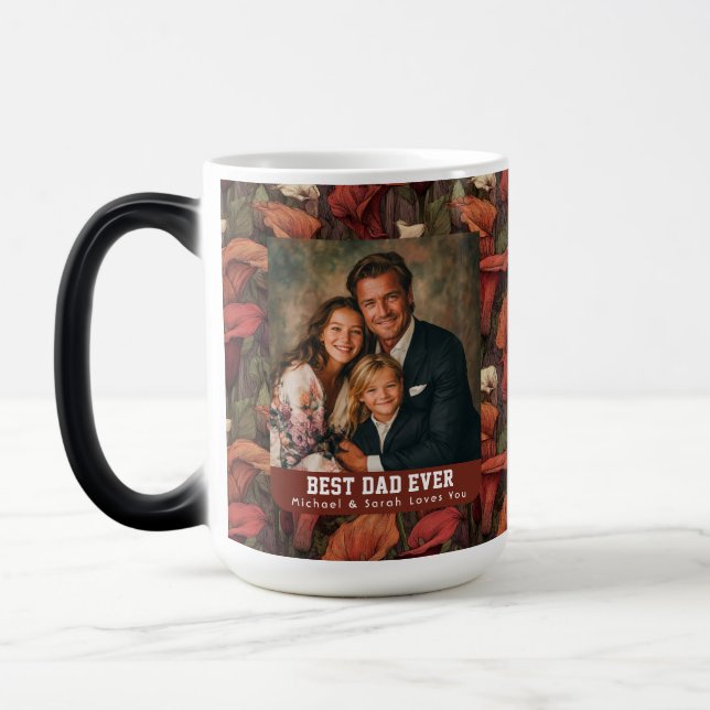 Calla Lilies Flower Proud Dad Pop Celebration Magic Mug (Left)