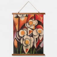 Calla Lilies Geometric Art Abstract In Brown Tones