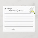 Calla Lilies greenery Wedding Advice card shower<br><div class="desc">Add your information and for further customization,  click the link "click to customize further".
~ Check collection for matching games,  invitation,  signs,  and more ~</div>