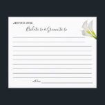 Calla Lilies greenery Wedding Advice card shower<br><div class="desc">Add your information and for further customization,  click the link "click to customize further".
~ Check collection for matching games,  invitation,  signs,  and more ~</div>